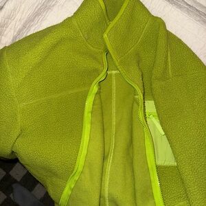 L*SPACE Lime Green Fleece Jacket